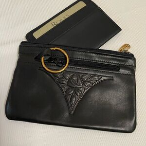 Rolfs Black Leather Card/ID Case, Coin Purse w/ Key Ring   This is a Rolf’s card